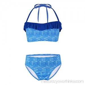 CHICTRY Big Girls' Kids' Two-Pieces Polka Dots Beachball Tankini Swimsuit Set Mermaid Ruffles B078LZ6J1S